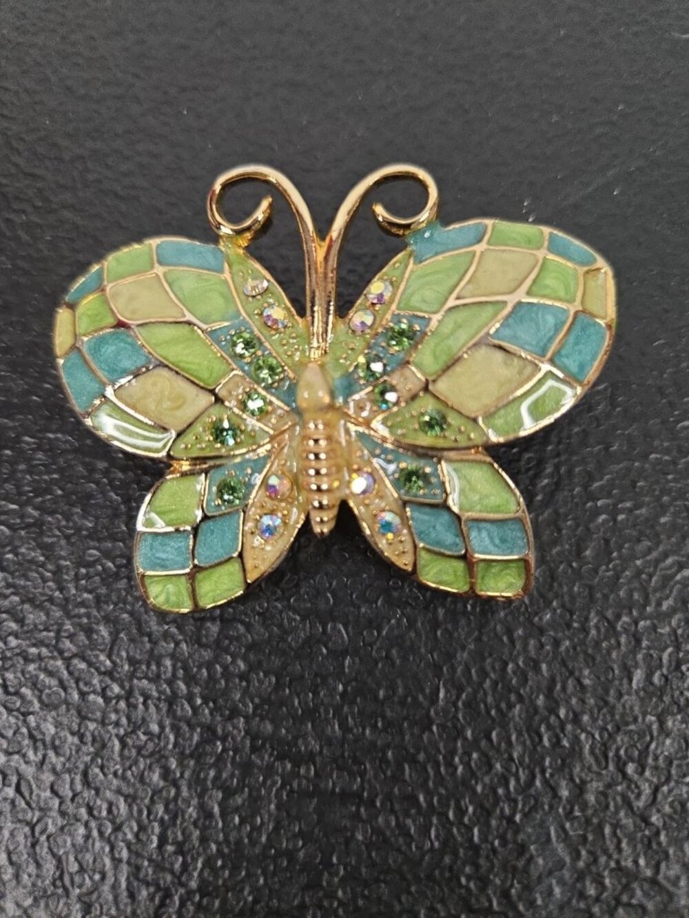 Vintage Enamel Butterfly Brooch Pin/Pendant